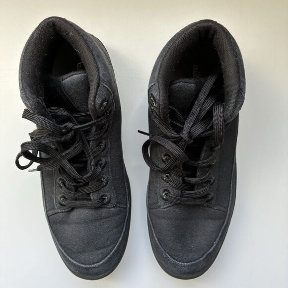 Allbirds Women’s Size 9 Mid Canvas Pacer Sneaker All Black Ankle Casual Lace Up - Picture 4 of 10